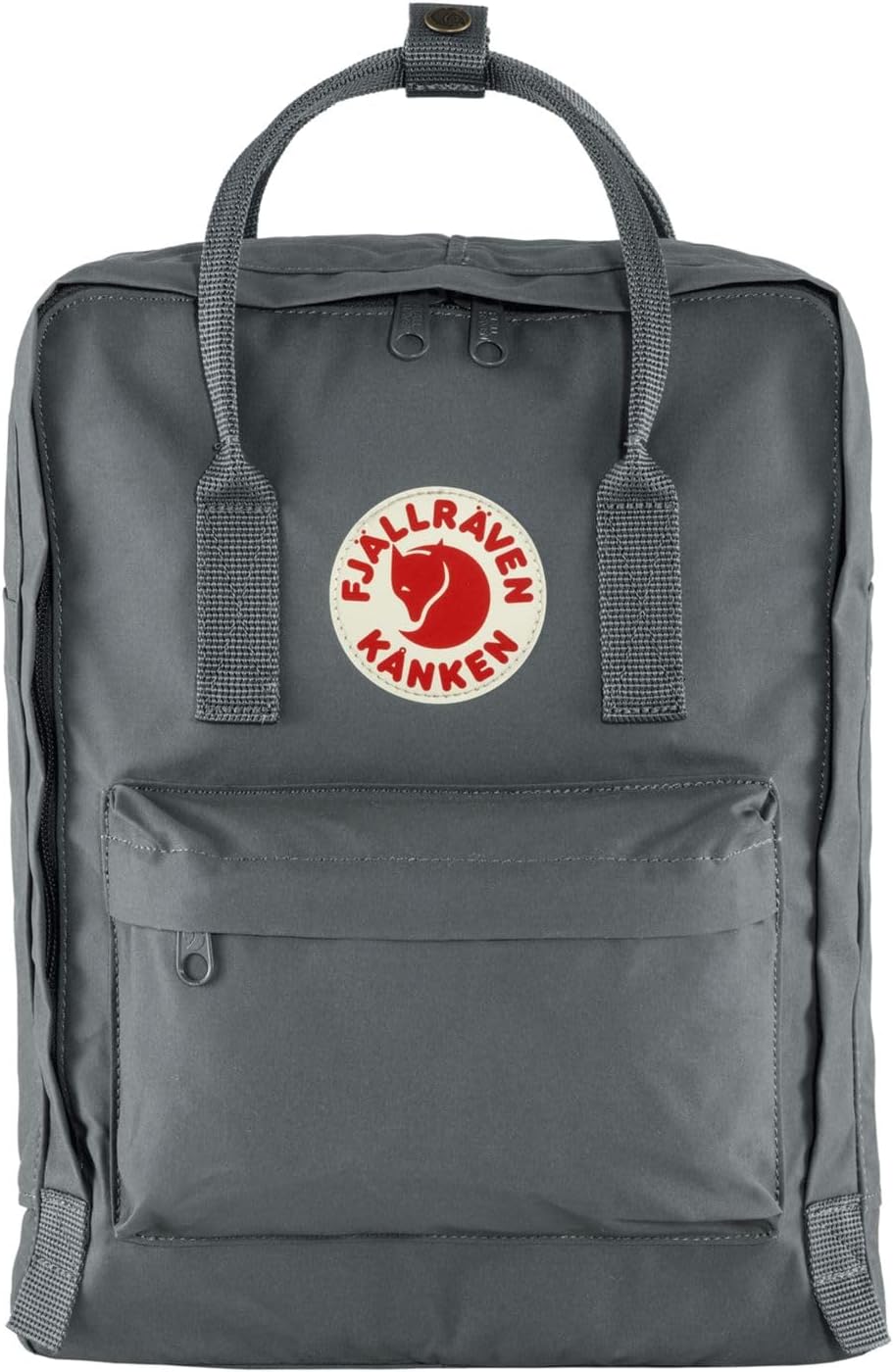 Fjällräven Kånken Unisex Travel Backpack - Side Slip Pocket - Adjustable Shoulder Straps - Dual Top Handles Super Grey One Size One Size