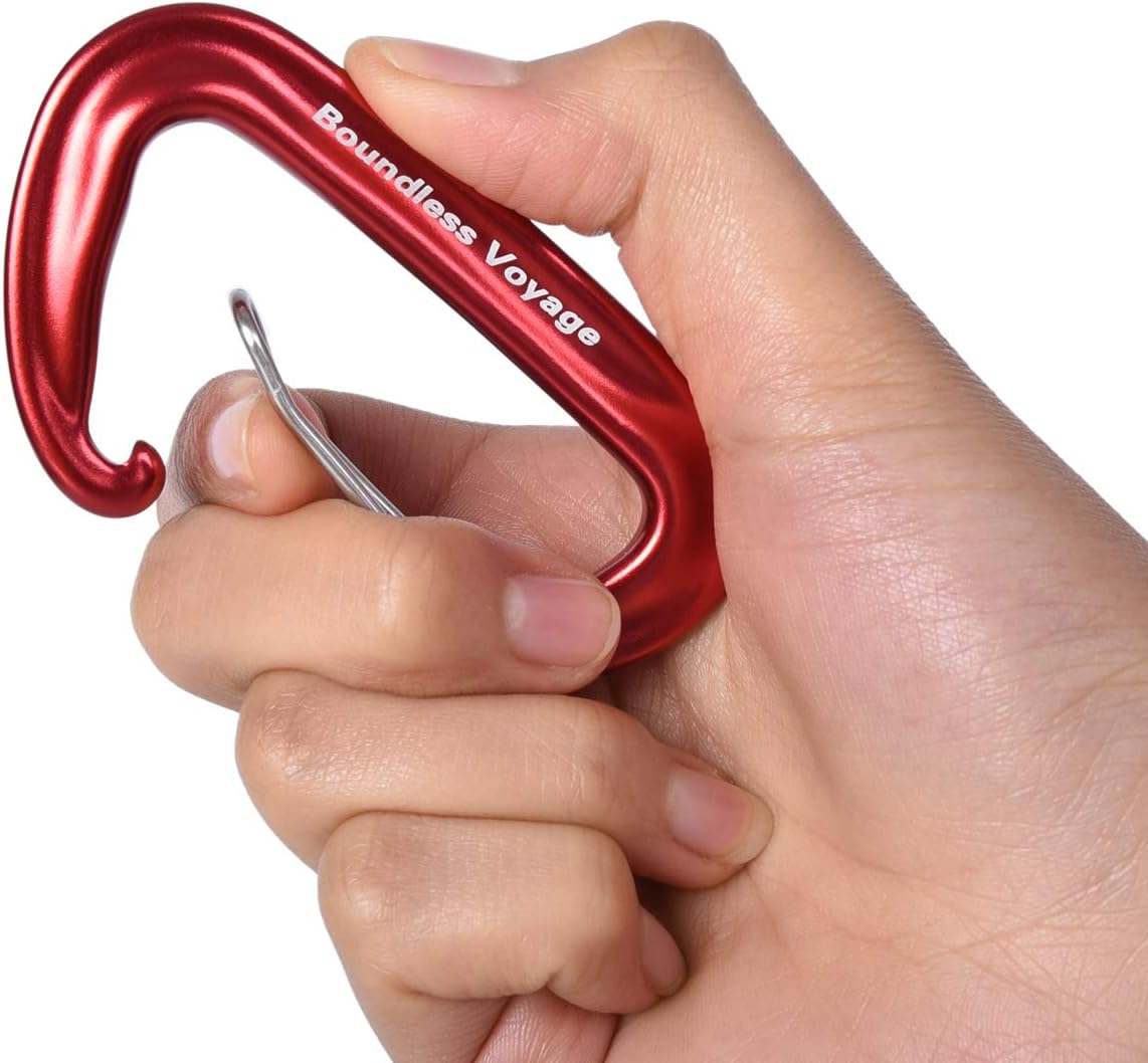 iBasingo Aluminum Alloy Carabiner Clips 12KN Keychain BV1026