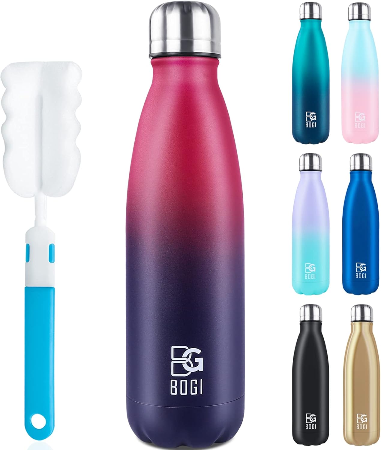 17oz Insulated Stainless Steel Water Bottle | Leak-Proof | Hot Pink for Outdoor Sports