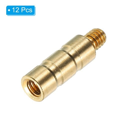 PATIKIL 50 Grain Archery Arrow Insert 0.244 Inch, 12 Pack Brass Arrow Weight Bolt for Field Points Shaft