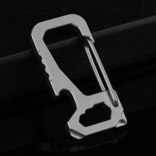 Titanium EDC Pry Bar Bottle Opener Key Chain Holder Keychain Carabiner Key Ring EDC Multi Tool