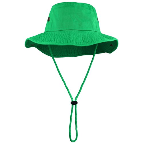 Wide Brim Hiking Fishing Safari Boonie Bucket Hats 100% Cotton UV Sun Protection for Men Women Outdoor Activities L/XL Kelly Green