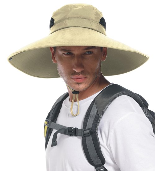 MKOFONU for Men & Women Ultra Wide Brim hat UPF50+ Waterproof Sun hat Suitable for Fishing Hiking Camping & etc (A4-Khaki)