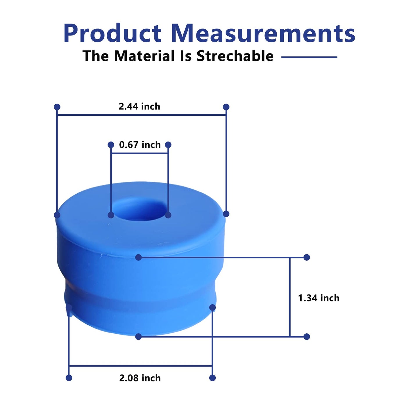 5 Gallon Water Jug Caps - 4 Pack Silicone Water Jug Cap Reusable and Anti Leak