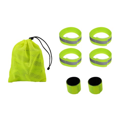 lipaux Reflective Band Adjustable Safety Running Gear Set, High Visibility Band and Slap Bracelet with Reflective Strip for Outdoor Cycling, Dog Walking(Simple Band Set)