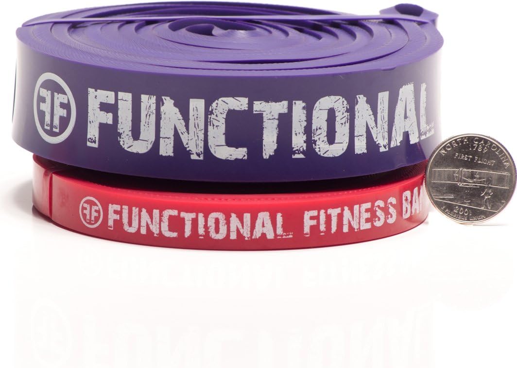 Pull Up Assist Bands Set by Functional Fitness. Heavy Duty Resistance and Assistance Training Band