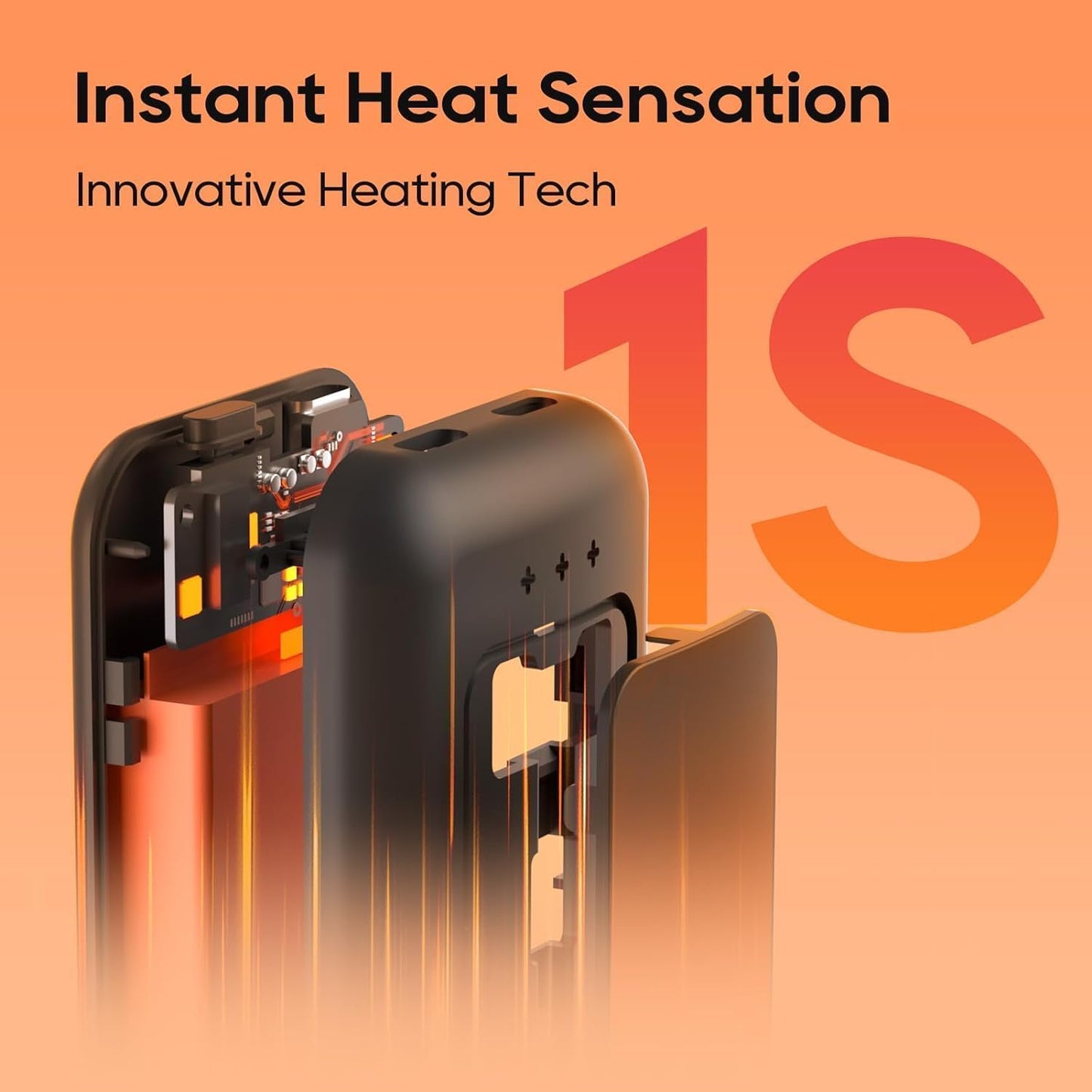 Jerritte Electric Hand Warmers Rechargeable 4 Pack, Rechargeable Hand Warmer, 16 Hrs Portable Hand Warmer for Outdoor Camping Hunting Golf Accessories, Gifts for Women Men Black