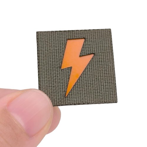 Mini Lightning Bolt Tactical Laser-Cut Patch [Ranger Green, Orange]