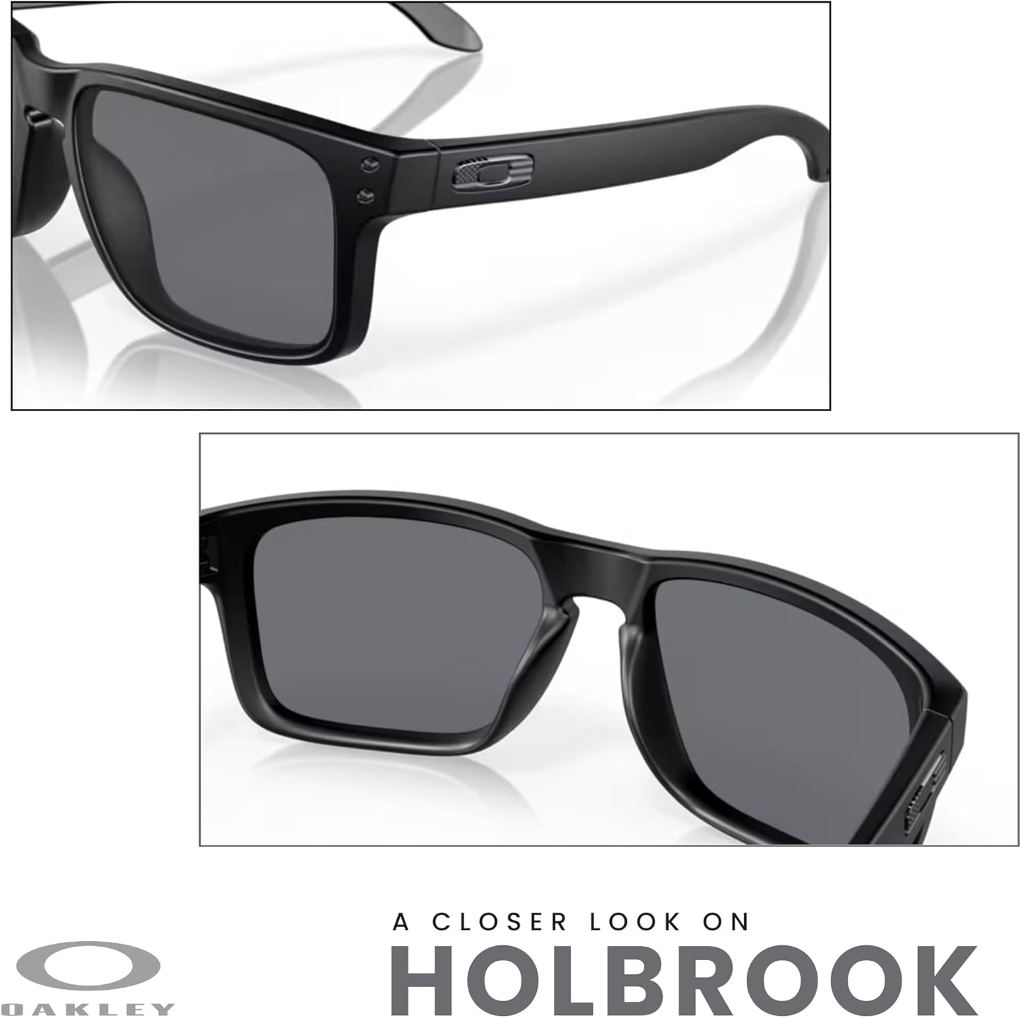 OAKLEY Holbrook OO9102 Square Sunglasses for Men+ Bundle Accessory Leash Kit, Microfiber Pouch