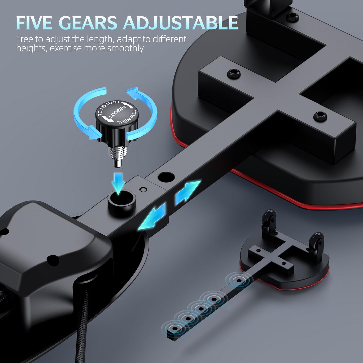 Home Gym, 6-in-1Multi-Functional Exercise Equipment, upper body Strength Training and Full Body Core Workout, Adjustable Ab Trainer Machine, Best Home Workout.(Matte black）