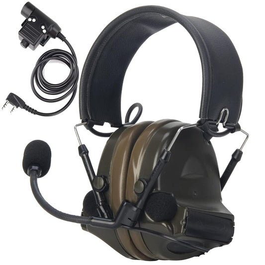 JinBling Tactical Headset with ptt,Z-Tactical C2 Airsoft Headset with U94-KEN Push-to-Talk