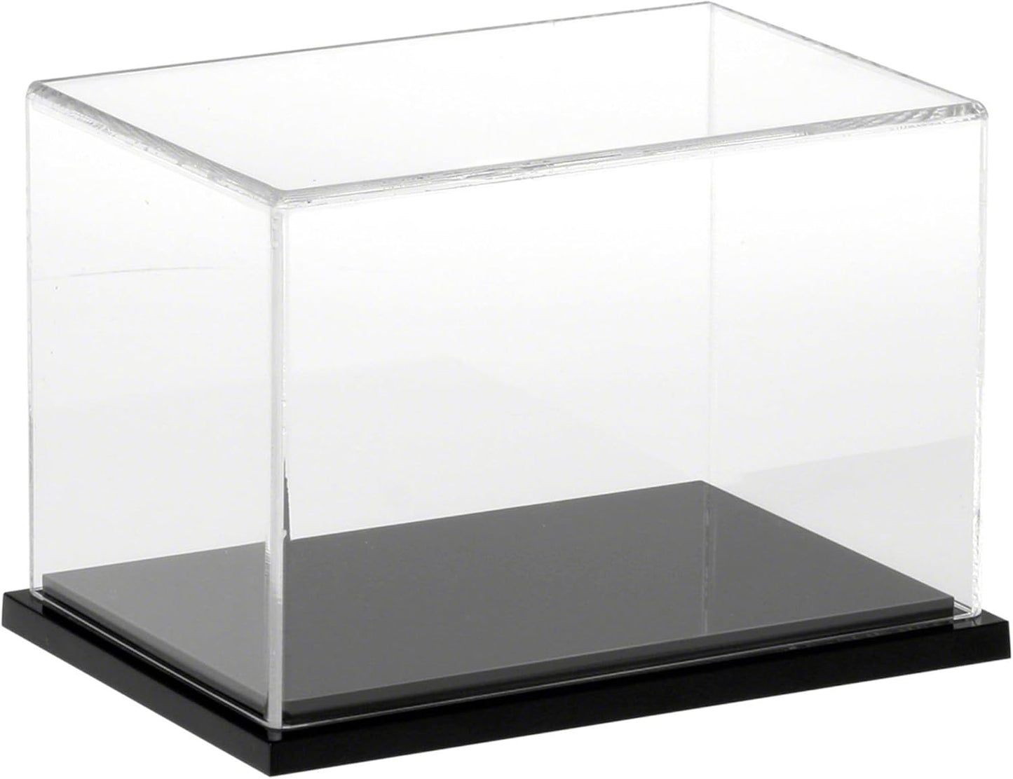 Plymor Clear Acrylic Display Case with Hardwood Base, 6" W x 4" D x 4" H