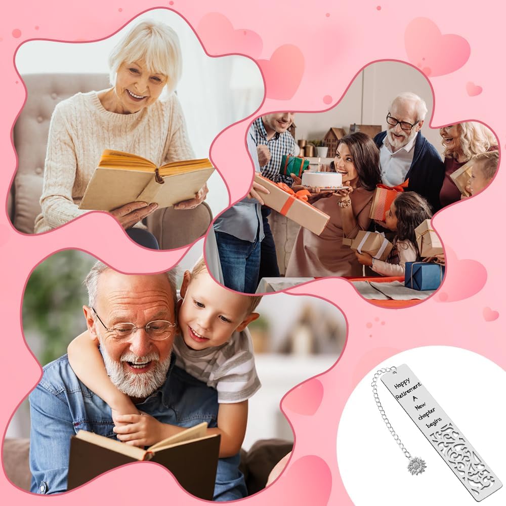 Quimoy Happy Retirement Bookmark for Women, Retirement Gift for Woman Coworker Employee Boss Leader Friends Retired Teacher Nurse, Going Away Gifts for Colleagues, Retirement Gifts for Women 2025