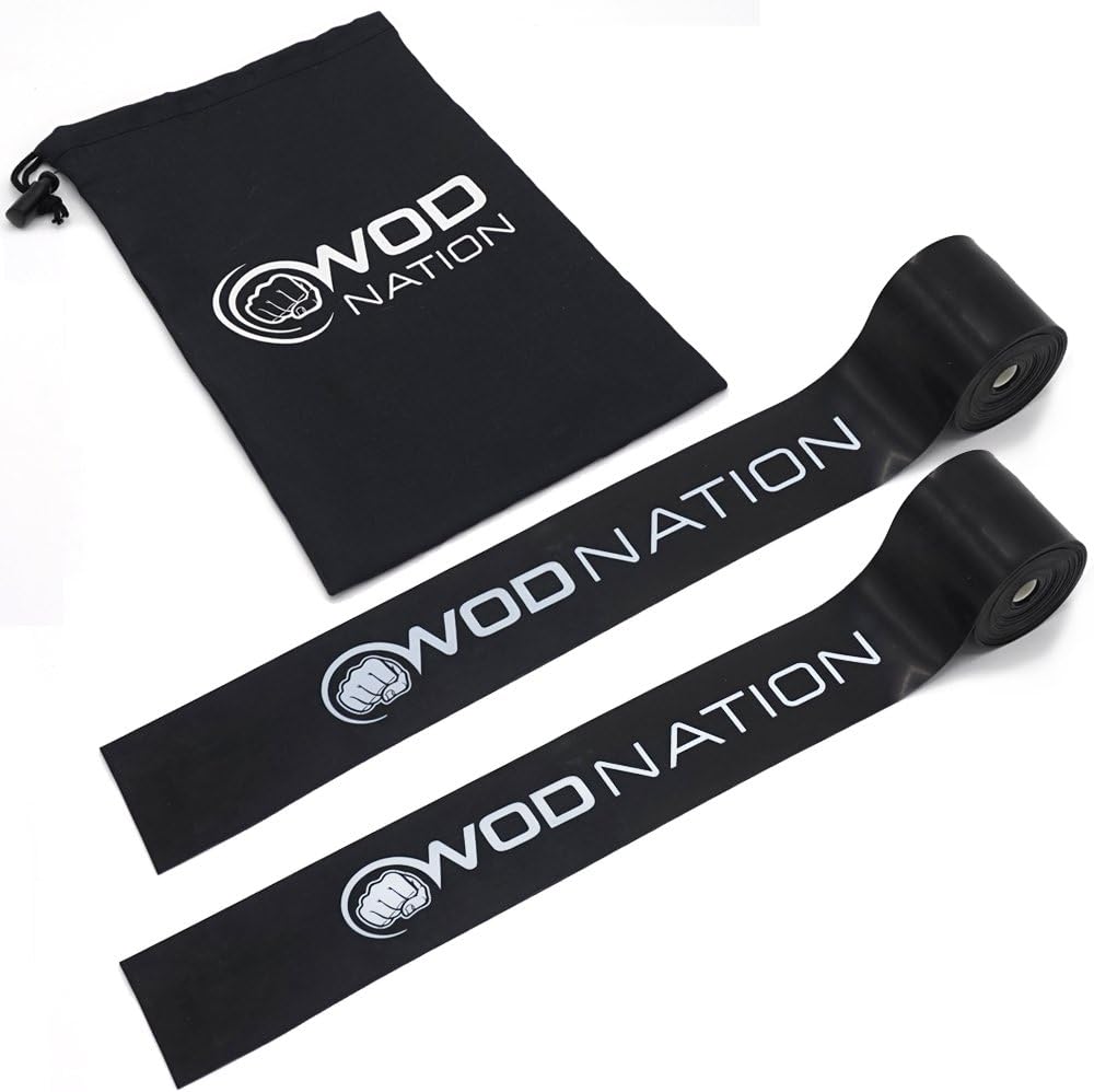 WOD Nation Muscle Floss Bands Recovery Band for Tack and Flossing Sore Muscles and Increasing Mobility : Stretch Band Includes Carrying Case