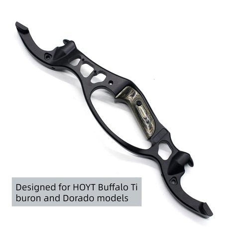 Ephrax Traditional Hunting Bow Grip - Replacement Grip for Hoyt Buffalo Tiburon and Dorado with Fine Wooden Construction for Comfort and Consistent Hand Placement.