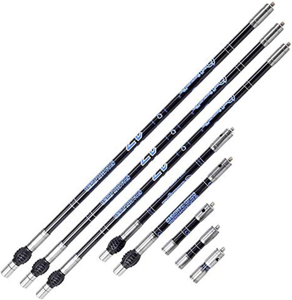ZSHJGJR Archery Bow Stabilizer Balance Bar Rod System 3-30 Inch Carbon Fiber Stabilizer Damping Shock Absorber for Recurve Compound Bow