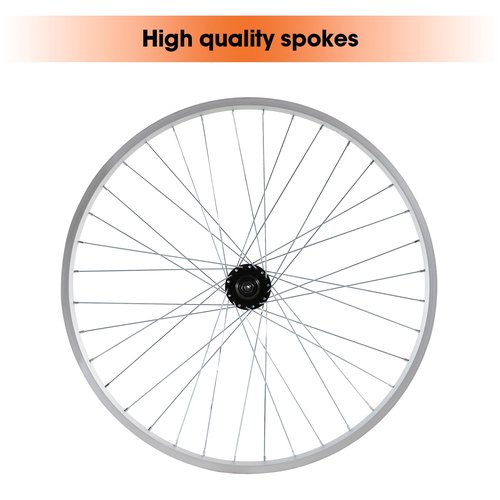 Hiland 28" x 1.75" Alloy Bike Rim Suit for 1.75 to 2.215 Inch Wide Tire and Rim Brake, Front & Back MTB Wheelset with 7 Speed Freewheel, Bolt On Axle, Bicycle Accessories for Adult Bikes