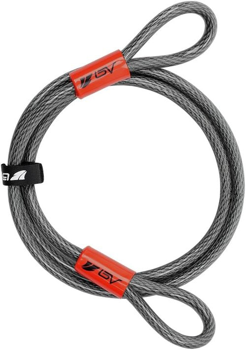 BV 4FT Heavy-Duty Security Cable Lock with Loops – Extra Thick 10mm (3/8") Braided Steel, Cut-Resistant & Weatherproof Wire Cable for Padlock, Gate, Bike, Motorcycle & Outdoor Equipment
