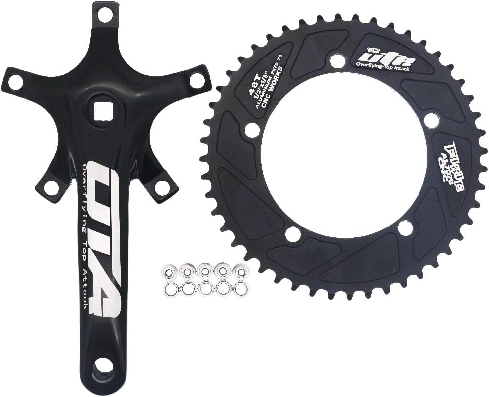 48T Single Speed Road Bike Track Fixie Crankset 170mm 130BCD 5 Armcrank