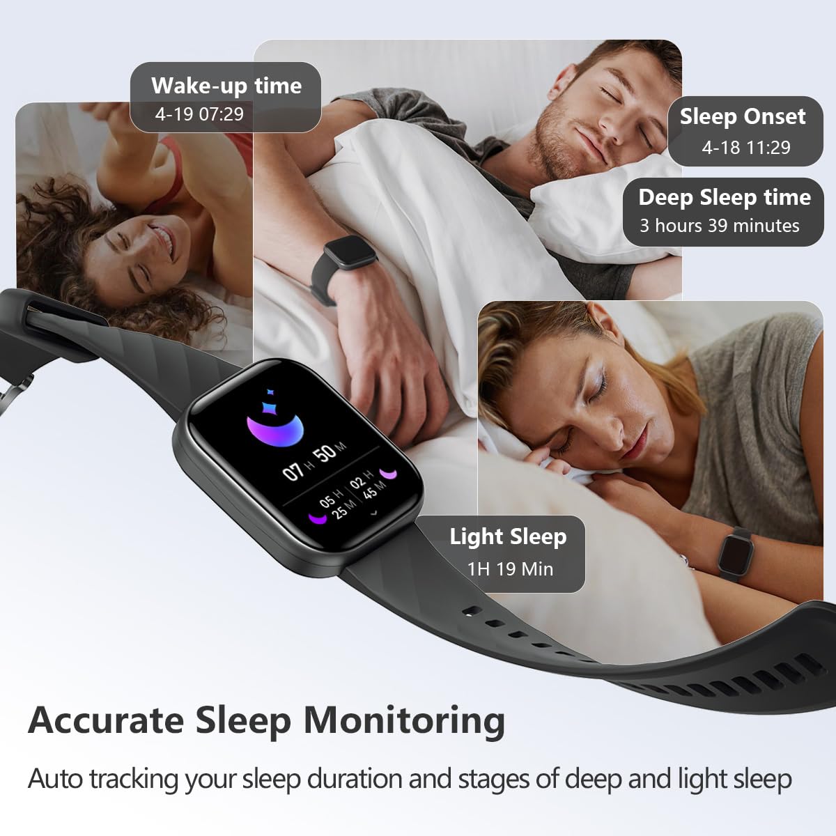 FITVII Health & Fitness Tracker (Answer/Make Calls), Smart Watch with 24/7 Heart Rate and Blood Pressure, Sleep Tracking, Blood Oxygen Monitor, 120+ Sport Modes Activity Tracker for Women Men