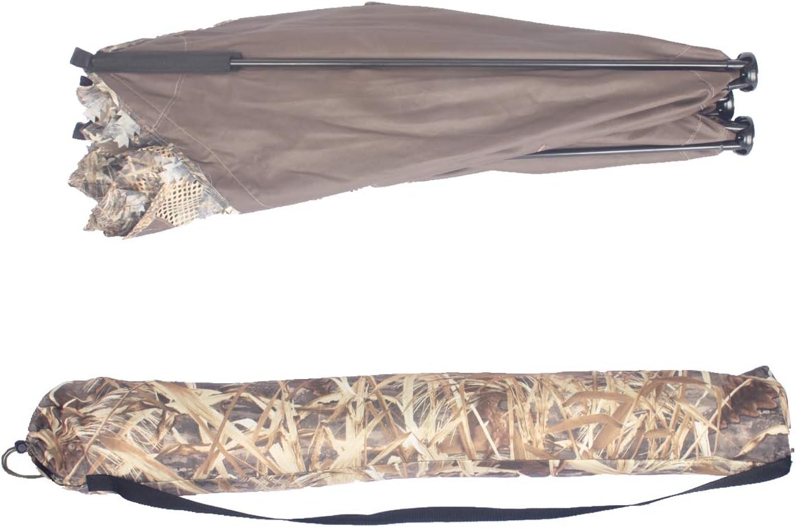 AUSCAMOTEK Pop Up Ground Blind for Deer Duck Turkey Hunting Portable Quick Setup Lightweight Green/Brown/Dry Grass Ground Peg Included
