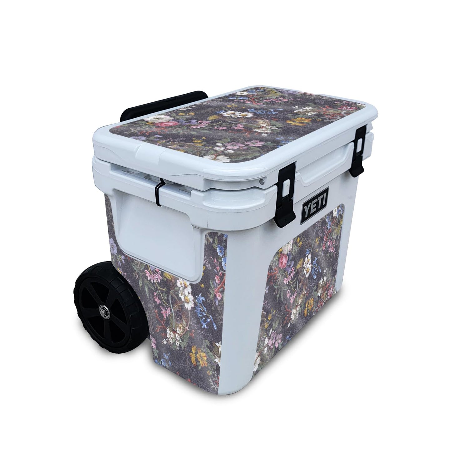 Glossy Glitter Skin Compatible with Yeti Roadie 32 Wheeled Cooler - Midnight Blossom - Premium 3M Vinyl Protective Wrap Decal Cover - Easy to Apply | Crafted in The USA by MightySkins