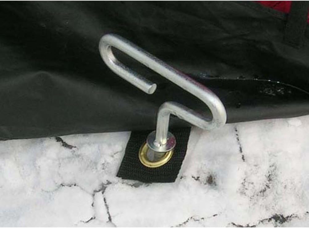 4Pcs Heavy Duty Tent Stakes, 18cm Ground Anchors, Threaded Peg for High Winds, Ice Fishing Shelter Nails, Metal Stake for Outdoor Summer Camping Activities, Durable Tent Fixer Spikes