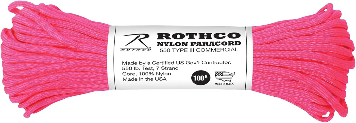 Rothco 550 Nylon Paracord, 100', Charcoal Grey