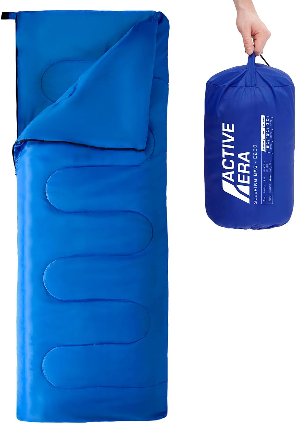 Active Era Ultra Lightweight Sleeping Bag Indoor & Outdoor - Compact, Ultralight Sleeping Bag for Warm Weather - Camping Sleeping Bags for Warm Weather, Sleepovers, Fishing, Outdoor Camping and Hiking