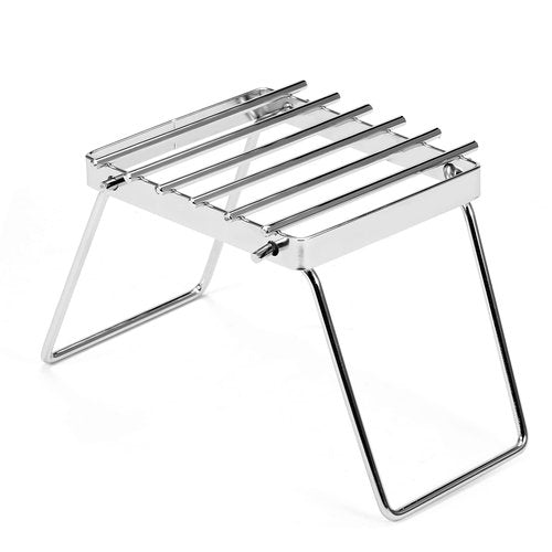 YIWENG Stove Stand, Multifunctional Folding Campfire Grill Portable Stainless Steel Camping Grill Grate Gas Stove Stand
