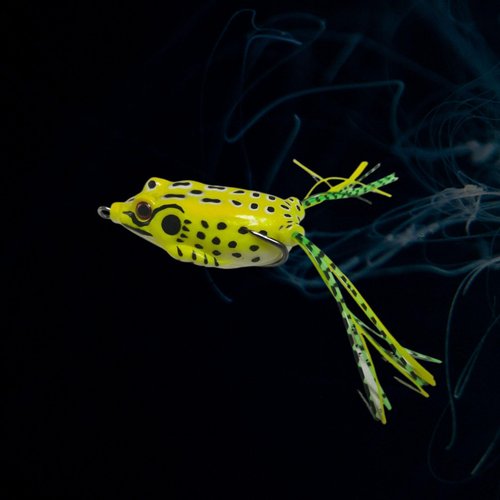 TFMSAN Topwater Frog Lures - 5pcs Weedless Lifelike Surface Frogs for Bass Fishing