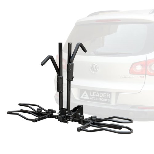 TrekTote Platform Bike Rack for Car, Foldable 2 Bike Rack Hitch Mount for SUV, Truck, RV, Ebike Rack for 2 Bikes, Bicycle Carrier Racks Quick Tilt Release and Anti-Wobble