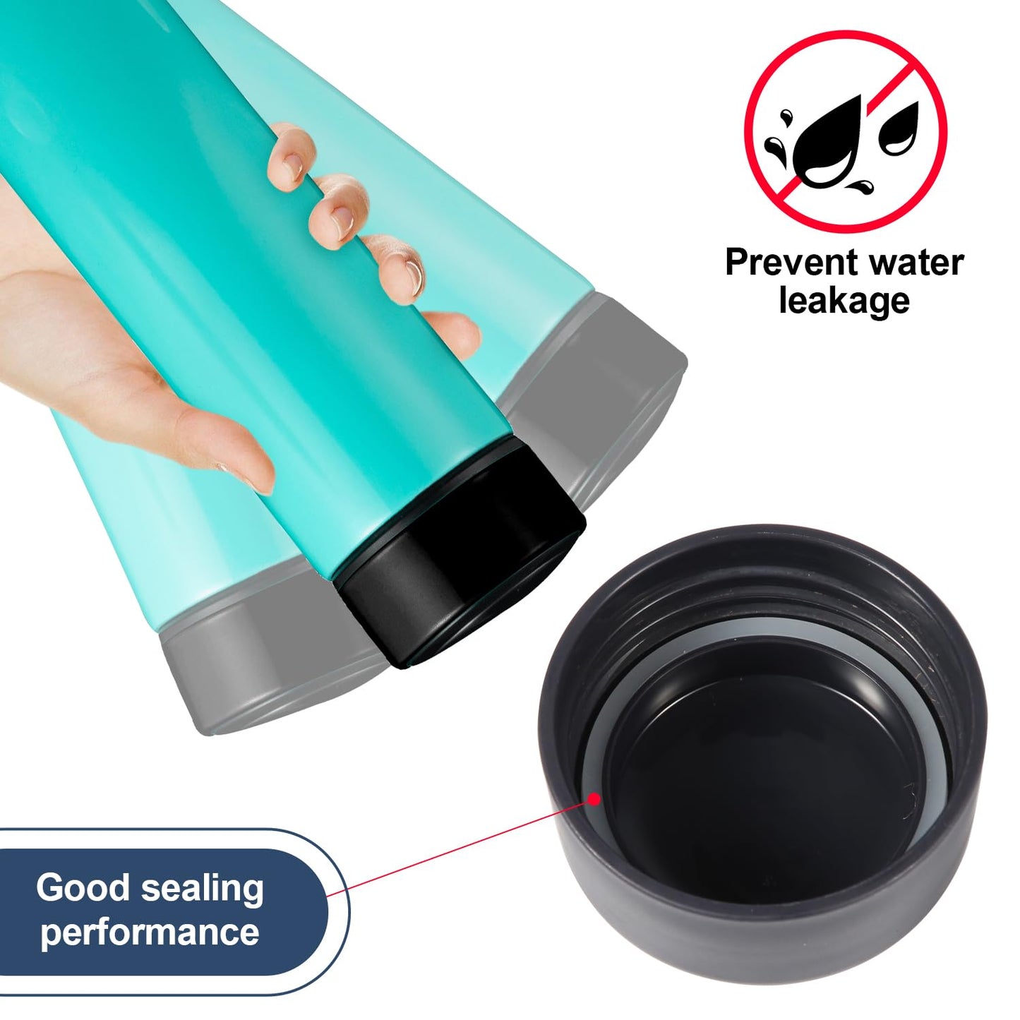 6pcs Silicone Gasket Replacement for Hydro Flask Wide Mouth Flip Lid Bottles, 2 Inch Replacement O Ring for 12/16/24/32/40oz Lid, with Tweezers