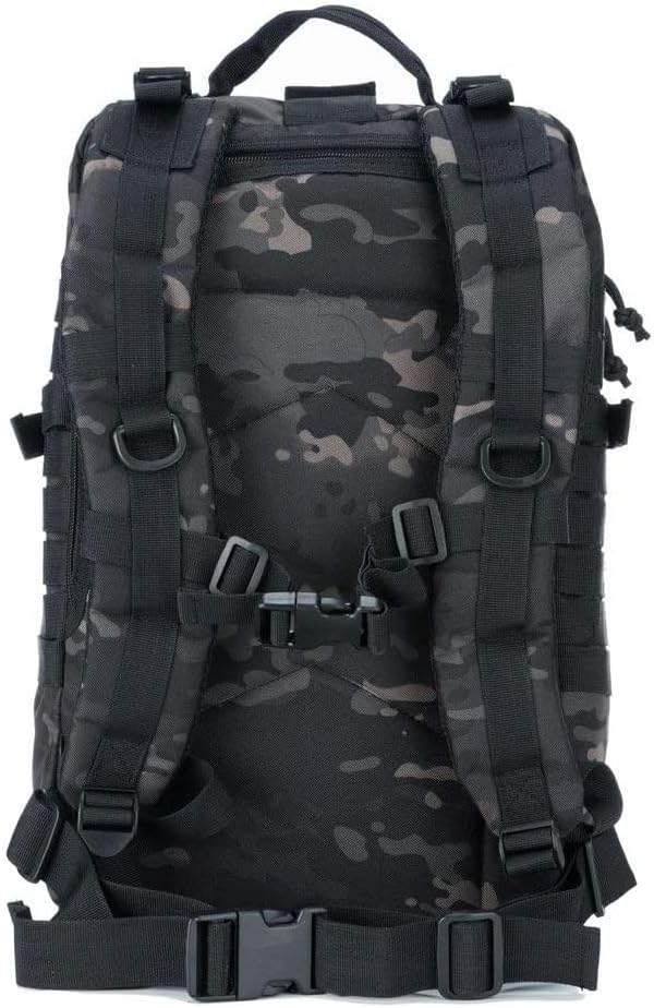 REEBOW GEAR Military Tactical Backpack for Men Large 34L Army 3 Day Assault Pack Molle Bag Backpacks (34L, Black)