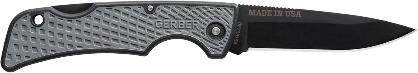 Gerber Gear US1 Pocket Knife - Plain Edge Blade Folding Knife - EDC Gear and Equipment - Grey
