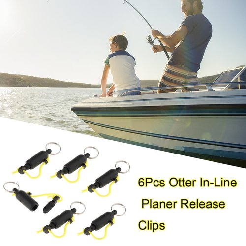 6Pcs Planer Release Clips Heavy Tension Snap Release Clip Mini-Otter Planer Release for Off Shore Fishing
