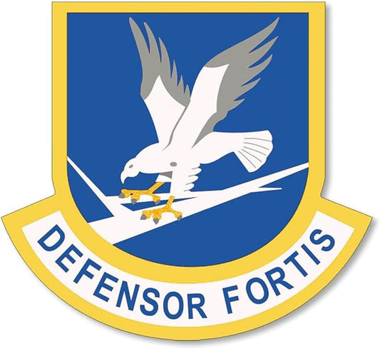Air Force Security Forces Defensor Fortis Shield Shaped Sticker (Logo Insignia Vinyl Decal (3 inch) USAF Licensed