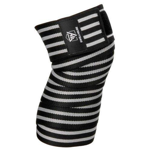 SWOLLHOUSE Knee Wraps + Wrist Wraps + Weight Lifting Straps Bundle (3 Pairs) for Weightlifting Bodybuilding Strength Training Workout Gym, Fitness Protective Set for Men & Women