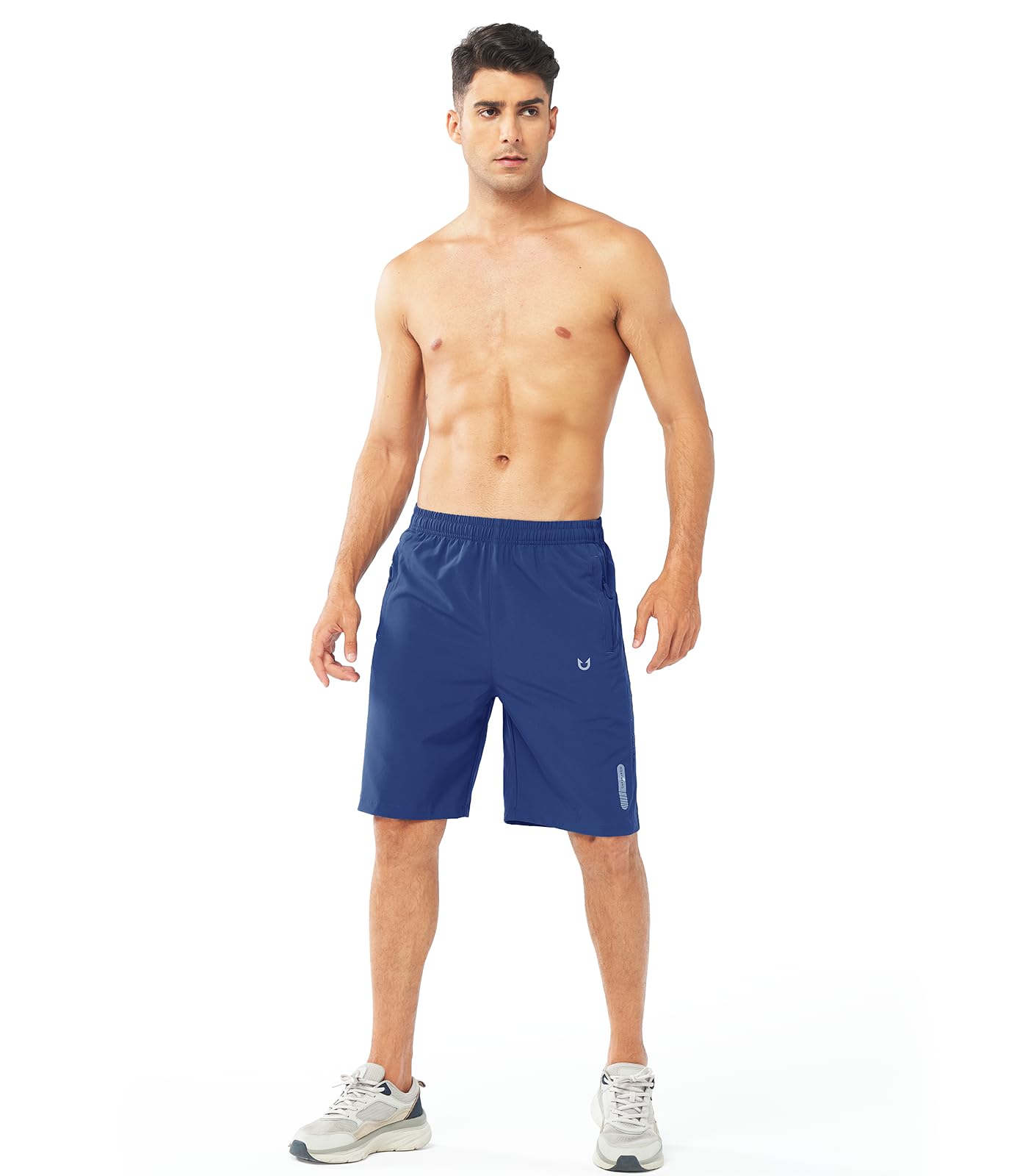 NORTHYARD Men's Athletic Running Shorts Gym Workout 7"/9"/5" Quick Dry Lightweight Sports Basketball Tennis 3 Zipper Pockets ROYALBLUE-9inch M