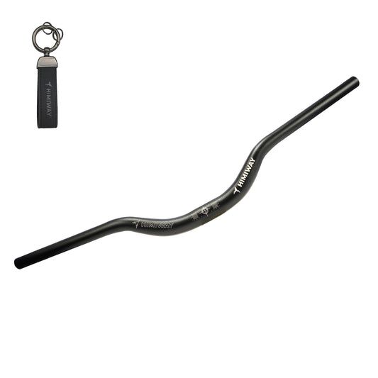 Himiway Mountain Bike Handlebars, Aluminum Alloy Riser Handlebar Mid Rise 50mm Diameter 31.8mm Length 720mm Extra Long Black Bicycle Handlebar for MTB, Road Bikes