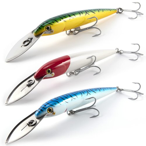 Dr.Fish Deep Diving Trolling Lures 13-20ft Saltwater Hard Fishing Lures 7.5" Deep Diving Jerkbait VMC Treble Hooks Pencil Twitch Bait Heavy Duty Offshore Plugs Striper Mackerel Tuna
