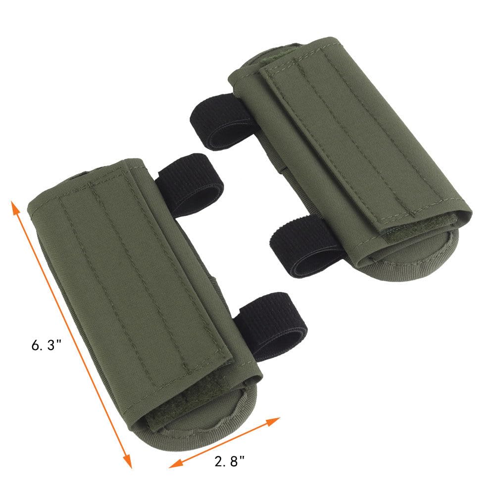 Hdlsina 2 Pack Tactical Vest Shoulder Pads Breathable Universal Shoulder Strap Pad for JPC Tactical Vest (Green)