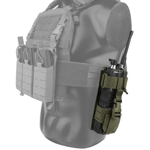 Molle Raido Pouch Tactical Radio Holster Holder Military Heavy Duty Pouches Bag for Two Ways Walkie Talkies Adjustable Storage Nylon Holders