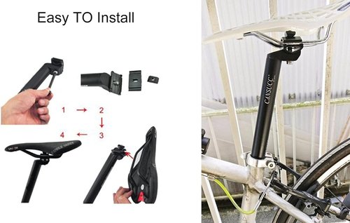 CYSKY 25.4/27.2/28.6/30.4/30.8 SeatPost 350mm Bike Seat Post Suitable for Most Bicycle Mountain Bike Road Bike MTB MTN BMX (Aluminum Alloy, Black)