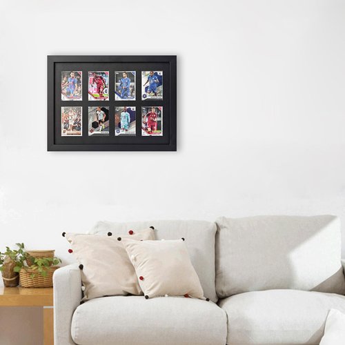 Wall Memorabilia Display Cabinet - Baseball, Sports & Trading Card Stand, Holds 8 Cards, Suitable for Football, Basketball & Hockey