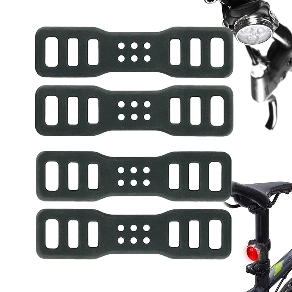 YTRUOYI 4 Pcs Bike Silicone Band, Cycling Bicycle Rubber Straps,Silicone Mount Band for Flashlights Cell Phones Speaker Lights Holder Bicycle Handlebar Bicycle Light Sets