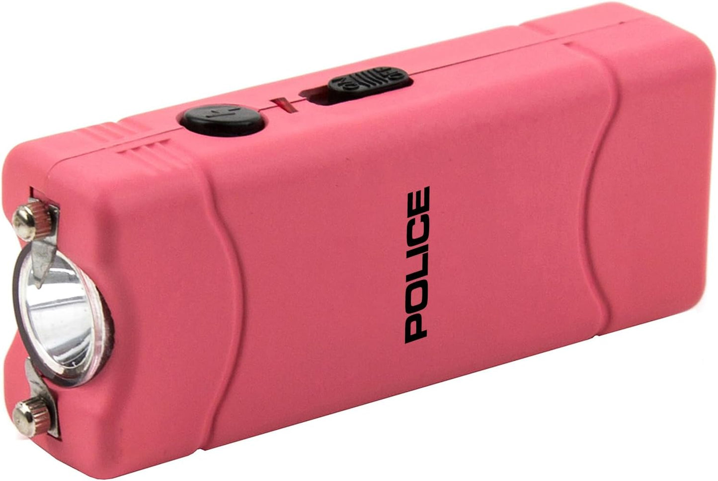 POLICE Stun Gun for Self Defense 801 – High Voltage Mini Rechargeable with LED Flashlight, Compact & Heavy Duty – Personal Security for Women & Men – Pink