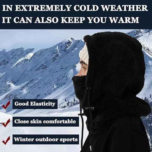 Balaclava Winter Men's and Women's Ski Masks - Outdoor Windproof Warm Hat, Ideal Winter Mask and Hooded Scarf