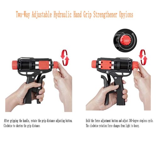 Grip Strength Trainer, Adjustable Hydraulic Hand Grip Strengthener for Strength Training, Wrist Strength with Adjustable (50-165lbs) for Man and Women Hand Grip Strength Trainer
