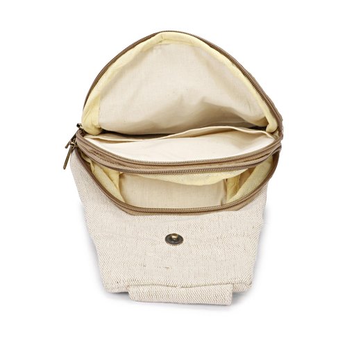 Hemp Sling Backpack- Hemp Cross body Bag- Hemp Shoulder Backpack Adjustable Strap for Men & Women (Design-7)